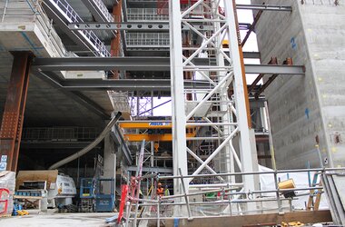 Construction of the London skyscraper The Shard 