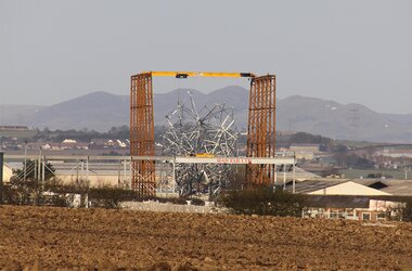 ABUS ELK single girder overhead travelling crane on "Exposure" sculpture