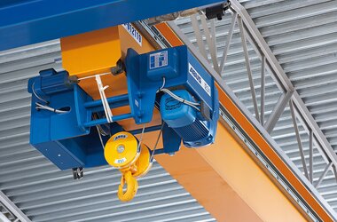 ABUS single girder trolley on ABUS single girder overhead travelling crane 