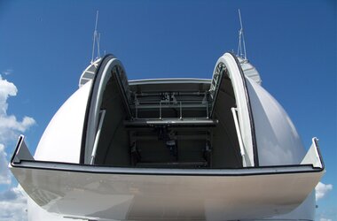 Observation dome on the summit of the Wendelstein at an altitude of 1850 m