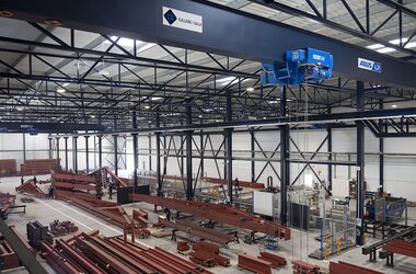 Single girder travelling cranes in the flame cutting sector of Cullere i Sala in Spain