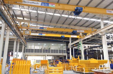 Single girder travelling cranes with load capacity between 2 and 4 t