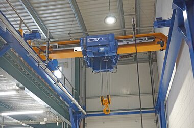 ELV type single girder travelling crane with 5 t load capacity