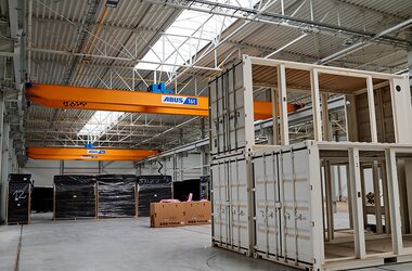 Double-girder travelling cranes in another production area at FOGO in Poland