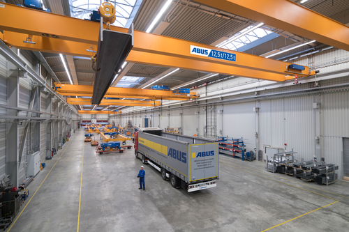 Double girder overhead travelling crane with ABUS truck