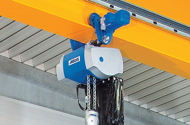 Close-up of the ABUS ABUCompact GM8 chain hoist from Mosca