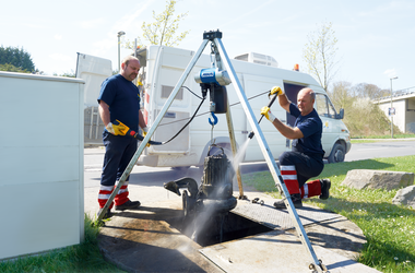 ABUS chain hoist ABUCompact GMC at municipal utilities in Rösrath