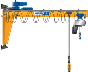 Figure ABUS wall-mounted slewing crane VW