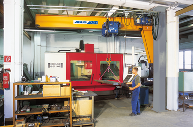 ABUS wall-mounted slewing crane VW in the company International Stampi Werkzeugbau in Boizenburg